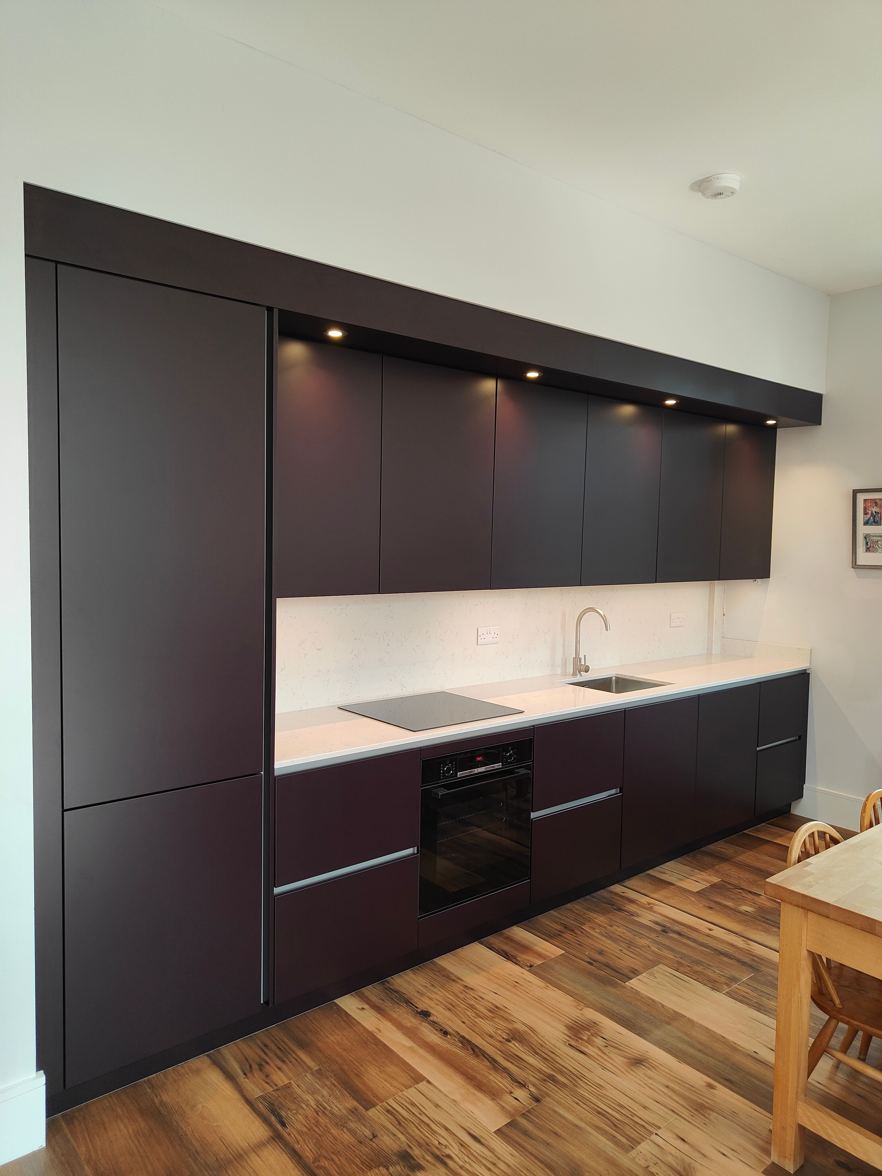 Handleless Matt Purple Kitchen
